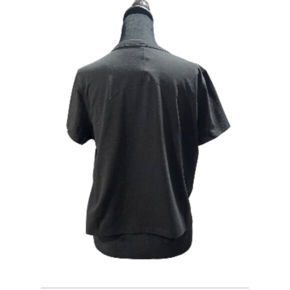 Lululemon Black Crewneck Short Sleeve Cotton Tee Size 12 - Picture 8 of 11